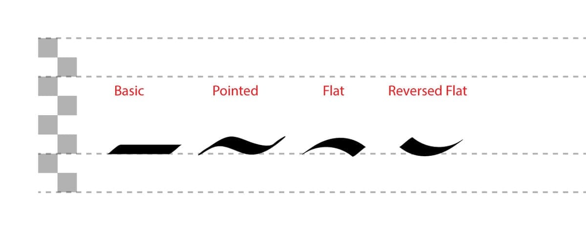 Basic horizontal stroke exercises