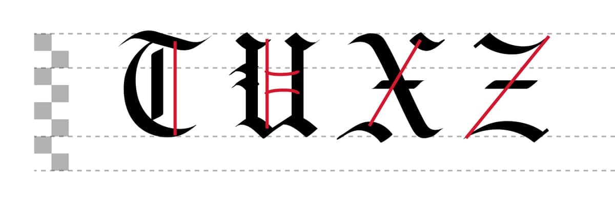Blackletter hairlines by Jake Rainis