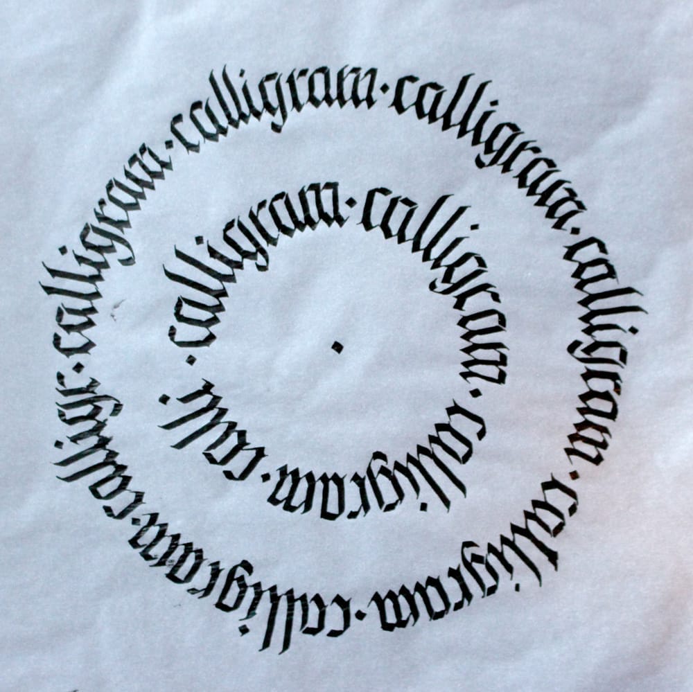 Double circle calligram example