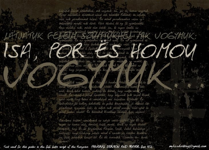 Isa Por Es Homou font by Roland Huse