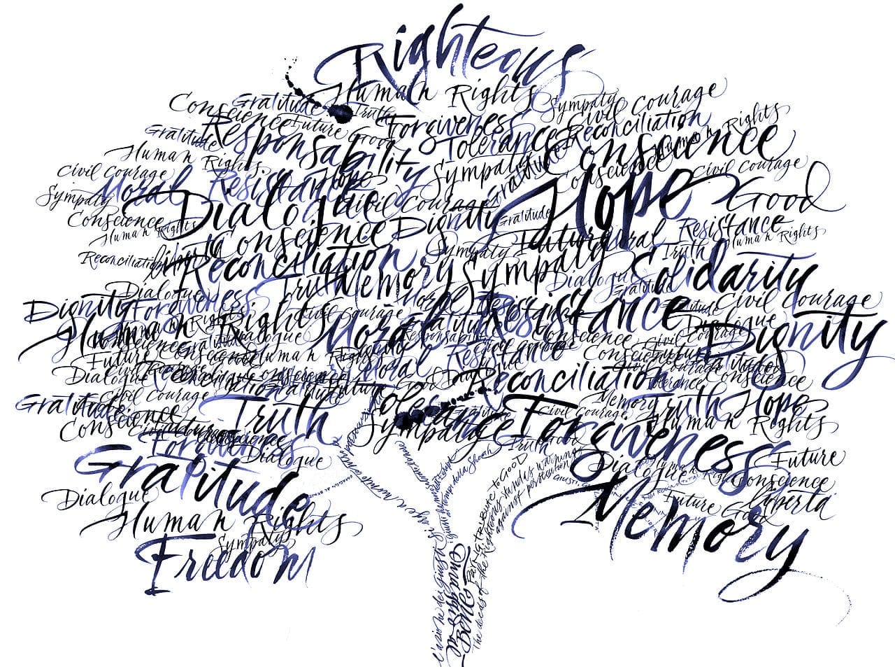 Tree calligram by Joni James