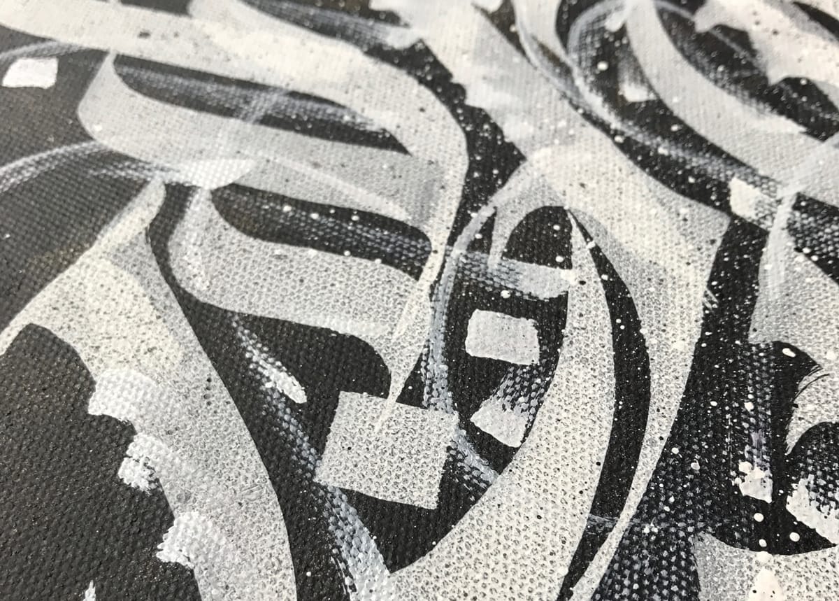 closeup shot of a canvas