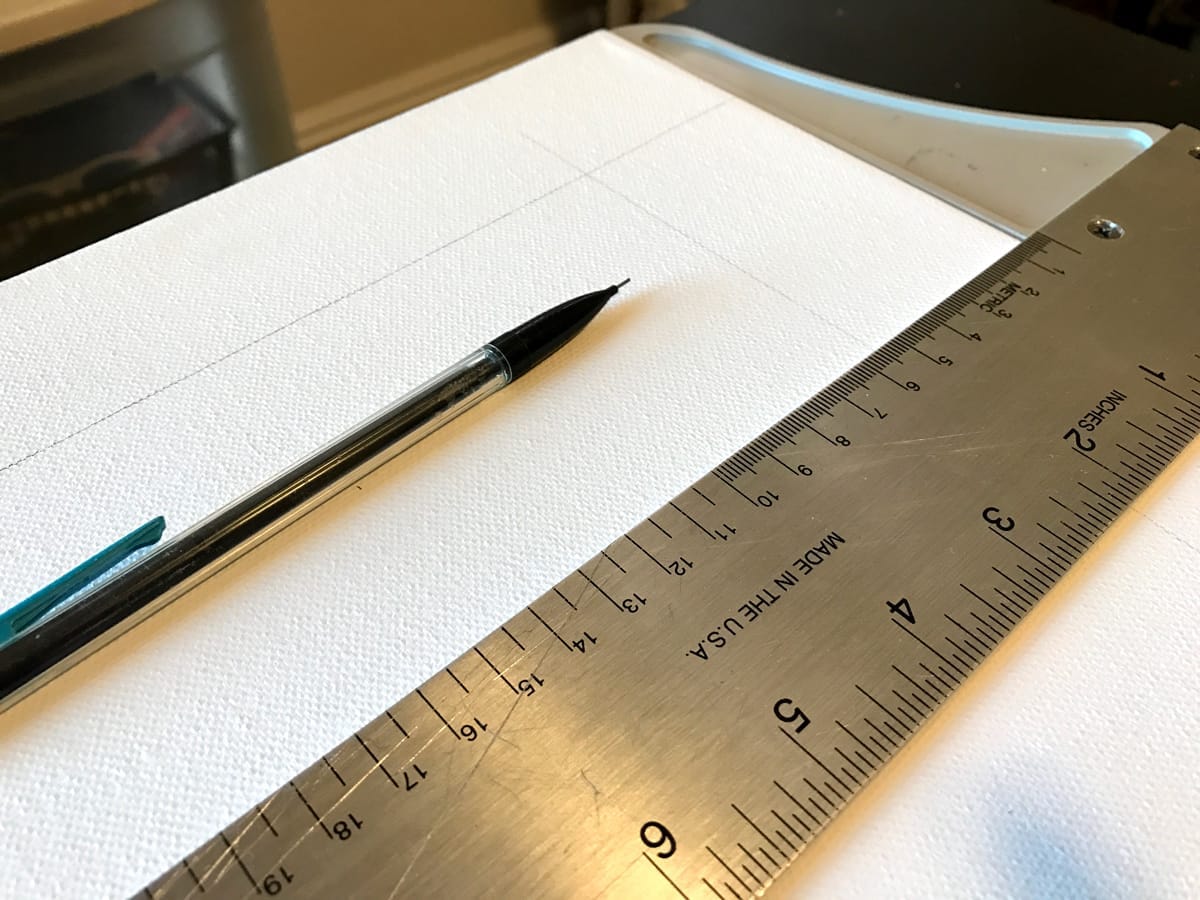 t-square guides on a canvas