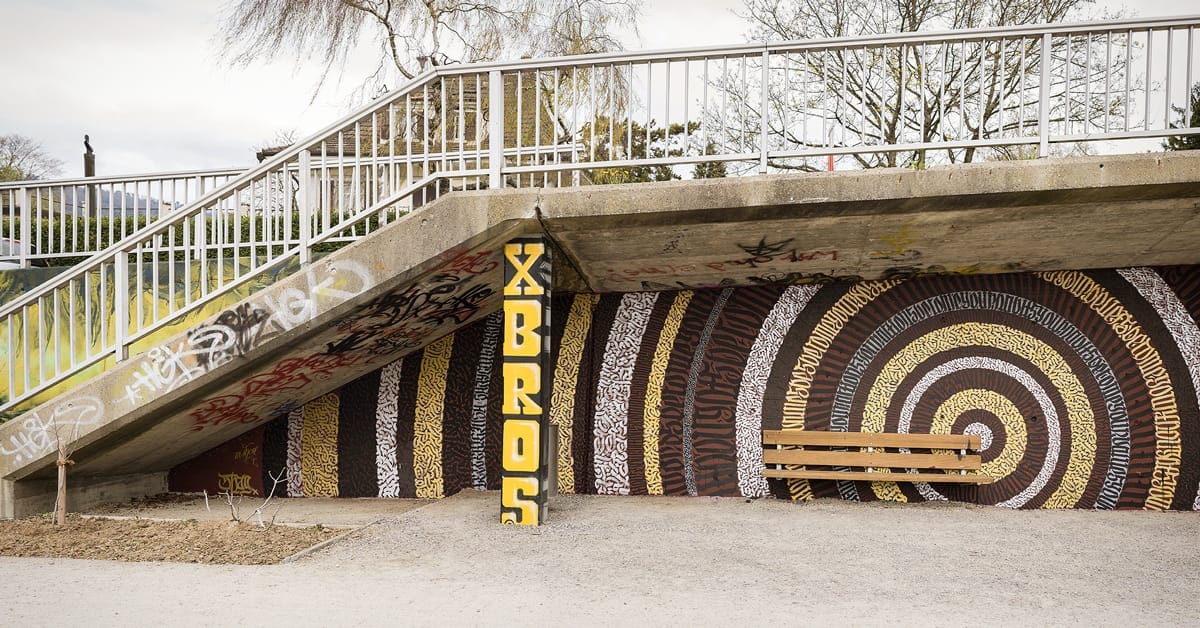 Jessica Duff AKA Shay Calligraphy mural collaboration with Meash One