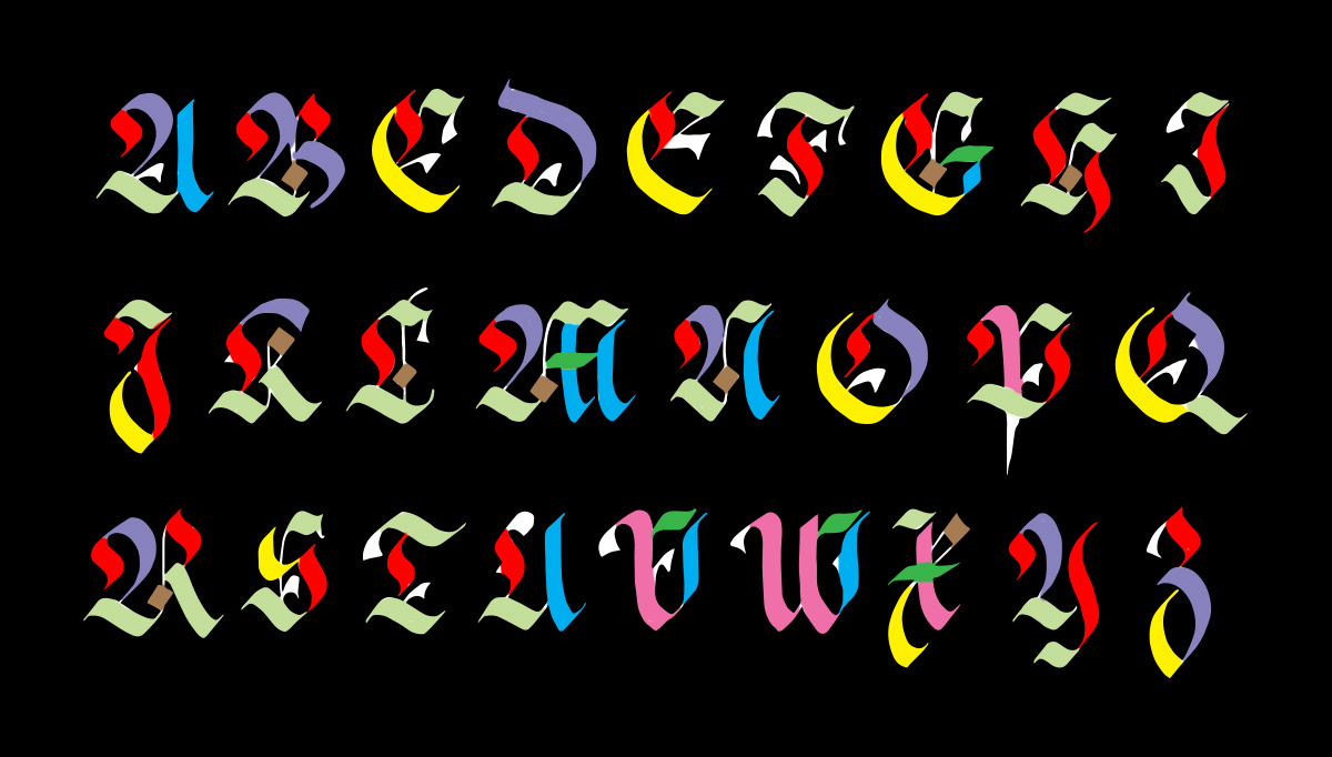 Fraktur stroke abstraction by Jake Rainis