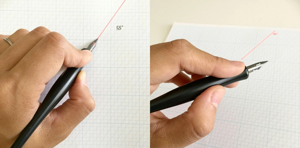 Underwriting calligraphy position