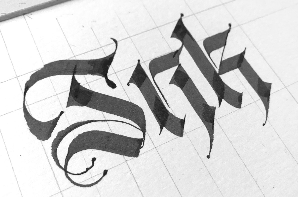 Ink written in Calligraphy