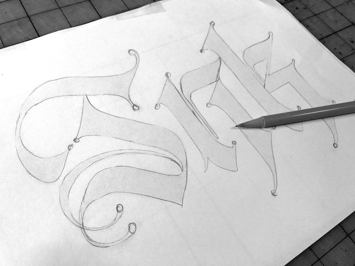 Traced scan of a Calligraphy piece