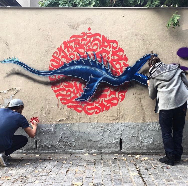 Mural collaboration by Dark and Codex-Urbanus