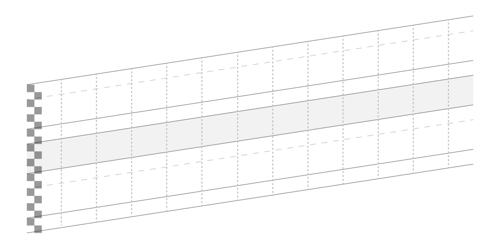 Slanted baseline example