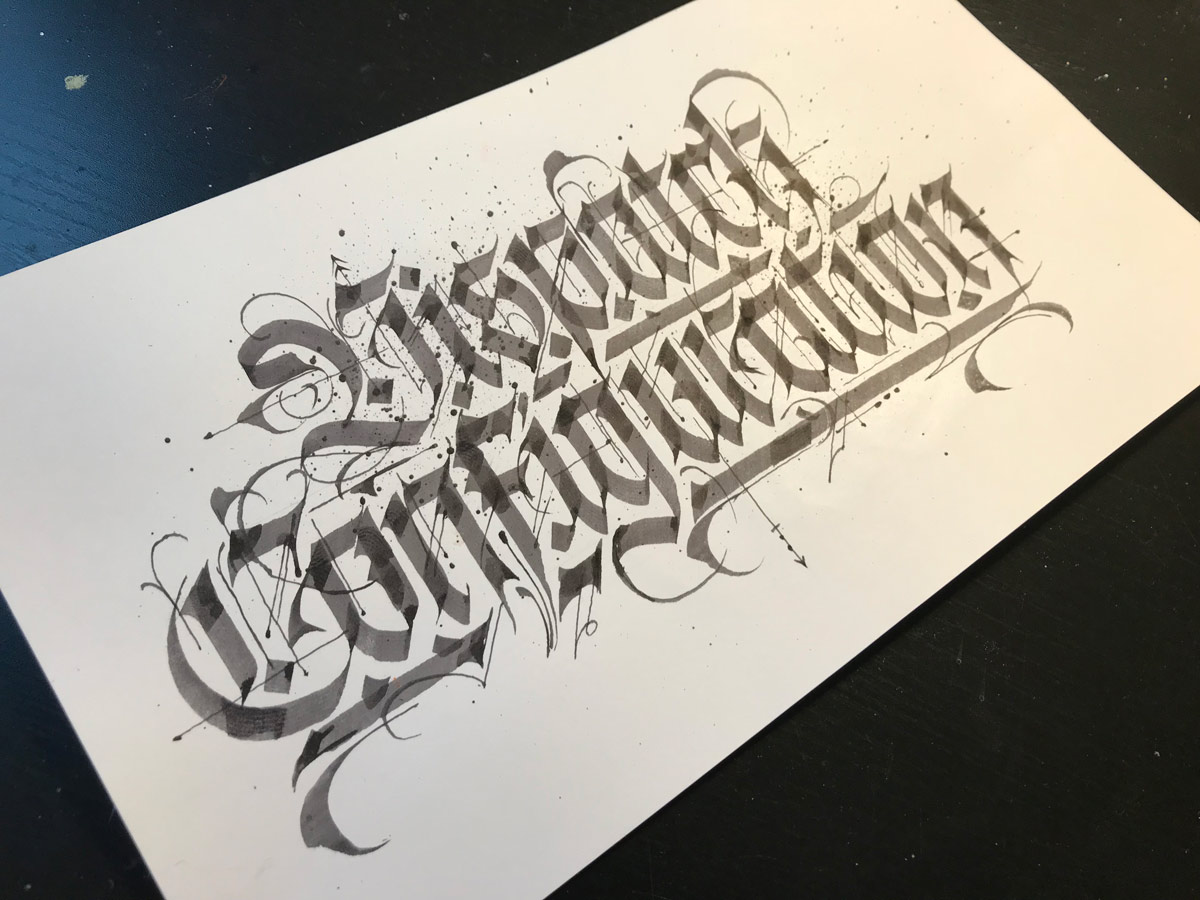 Calligraphy image by Jake Rainis