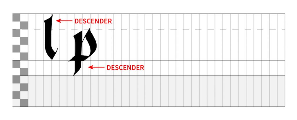 Ascenders and descenders
